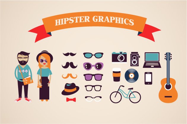 潮人信息图表 Hipster infographic