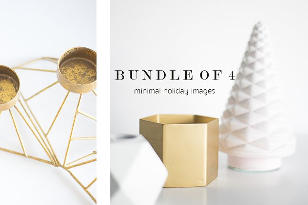 金色白色假日圣诞节图片素材 Gold & White Holiday Stock Images