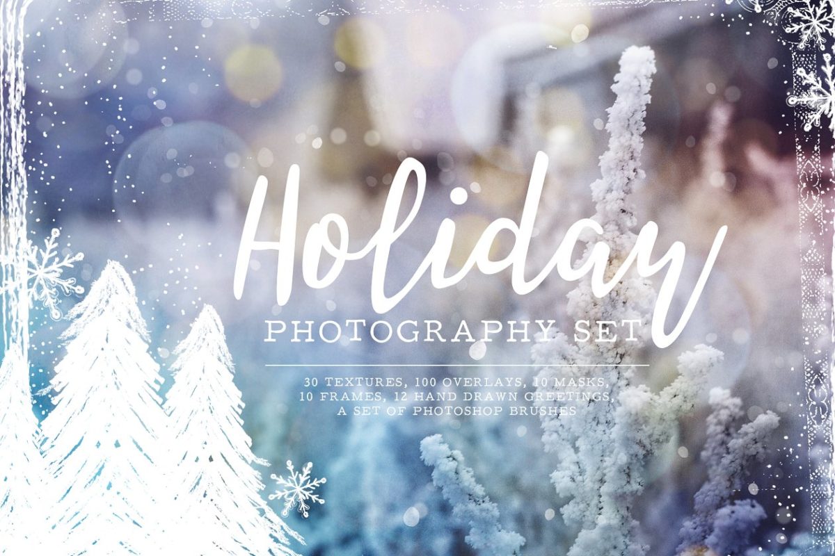 冬季假日图片素材套装 Holiday Photography Set