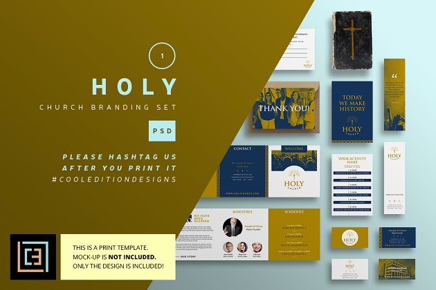 VI设计品牌模板 Holy – Church Branding Set