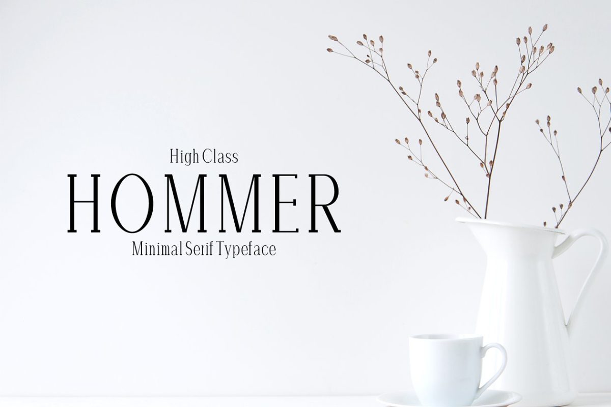 极简主义衬线字体 Hommer Minimal Serif 6 Font Family