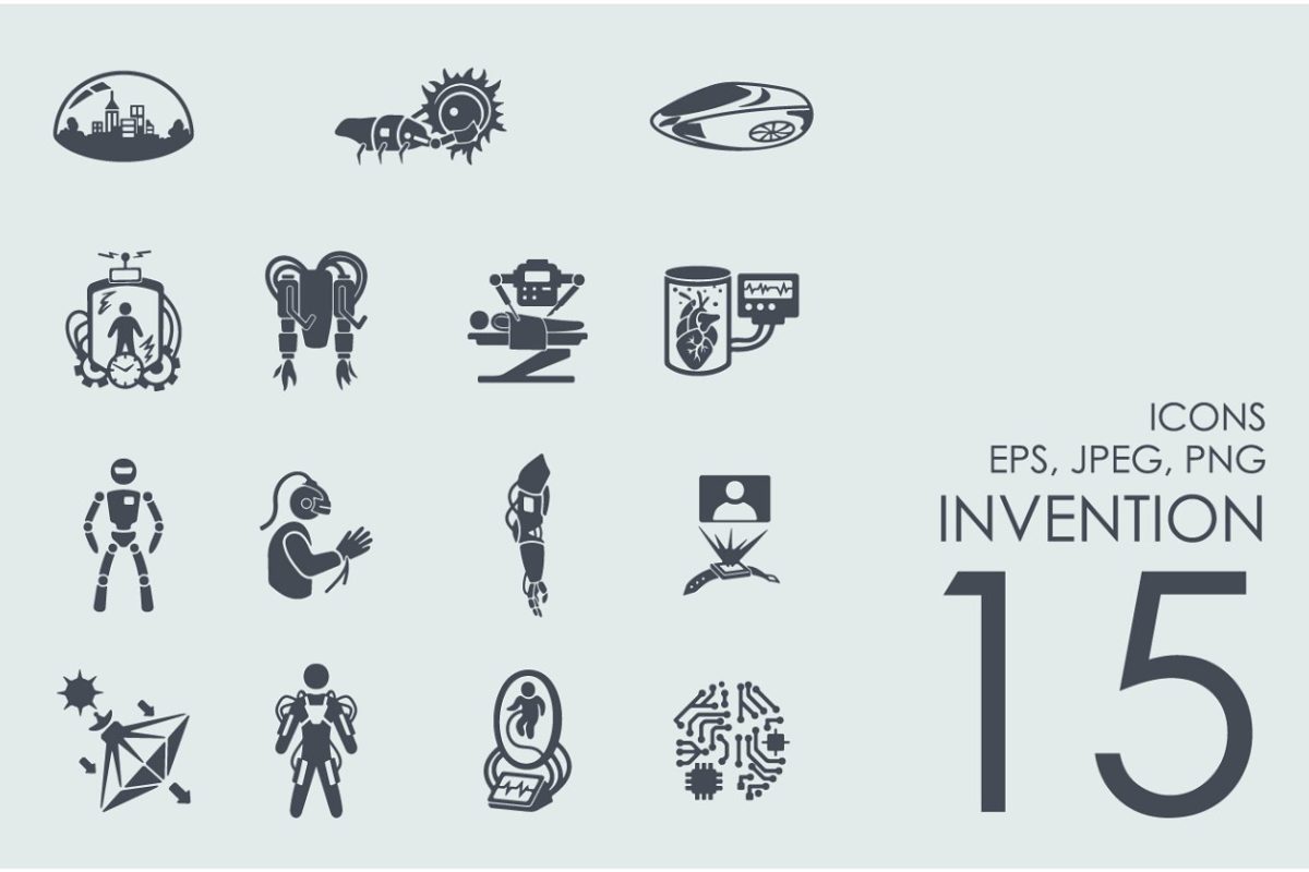 发明矢量图标素材 15 invention icons