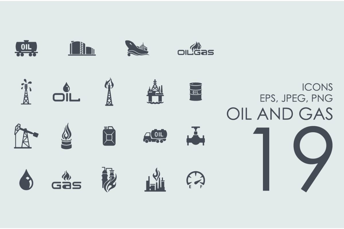 天然气石油图标素材 19 oil and gas icons