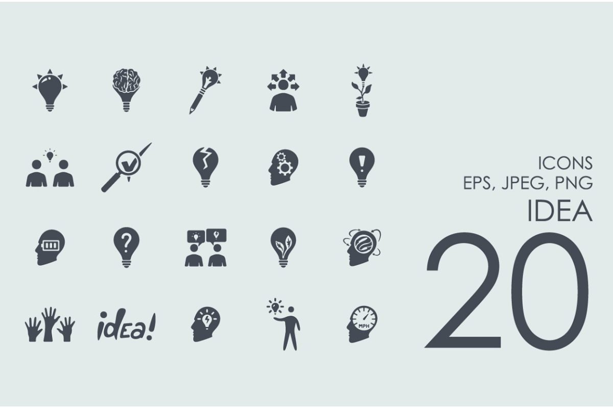 创意思想图标素材 20 idea icons