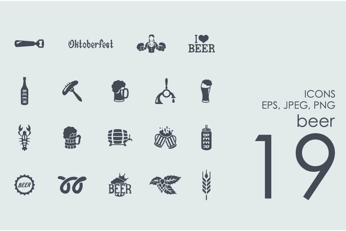 啤酒图标素材 19 beer icons
