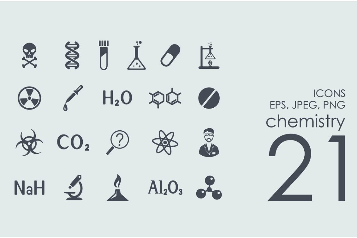 化学图标素材 21 chemistry icons