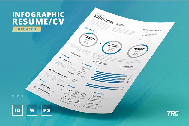 信息图表简历模板 Infographic Resume/Cv Template Vol.3