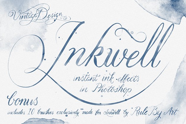墨水效果的图层样式 Inkwell – Instant Ink Effects