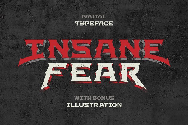 霸气的英文字体 Brutal typeface "Insane Fear"