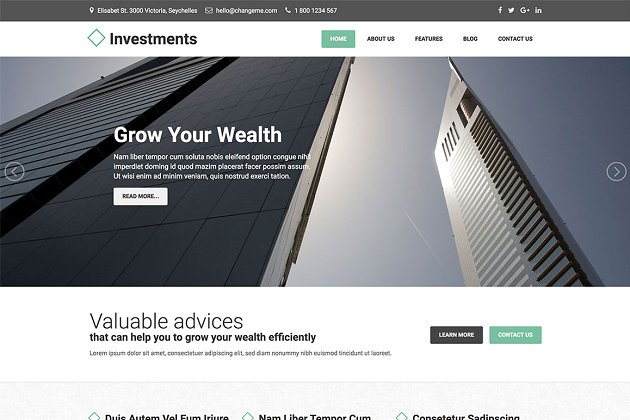 投资网站主题模板 Hot Investments