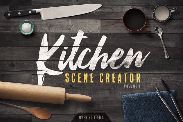 厨房场景设计素材包 Kitchen Scene Creator Volume 1