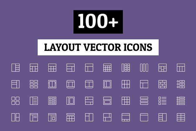 板式排版图标素材 100+ Layout Vector Icons
