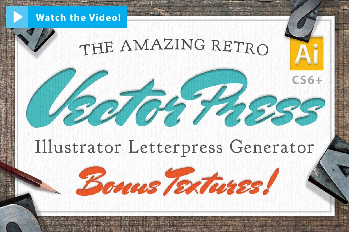 矢量凸版印刷效果工具包 Vector LetterPress Effect Kit