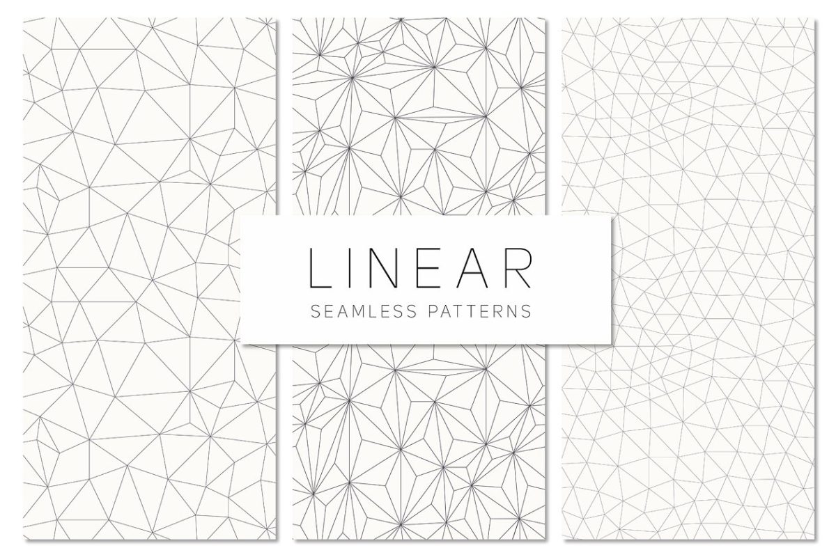 线型无缝背景纹理素材 Linear Seamless Patterns Set