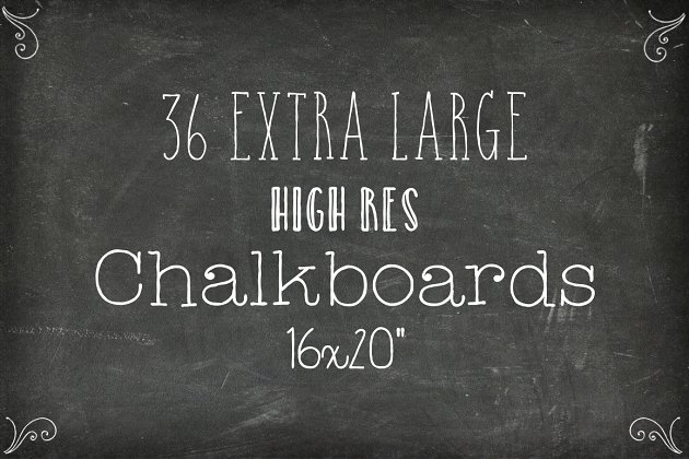 36种黑板背景纹理图案素材 36 Chalkboard Backgrounds XL Edition