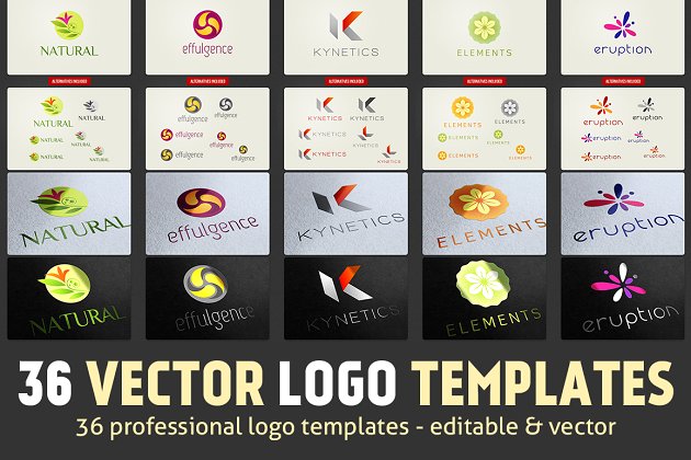 36个矢量Logo模板 36 Vector Logo Templates