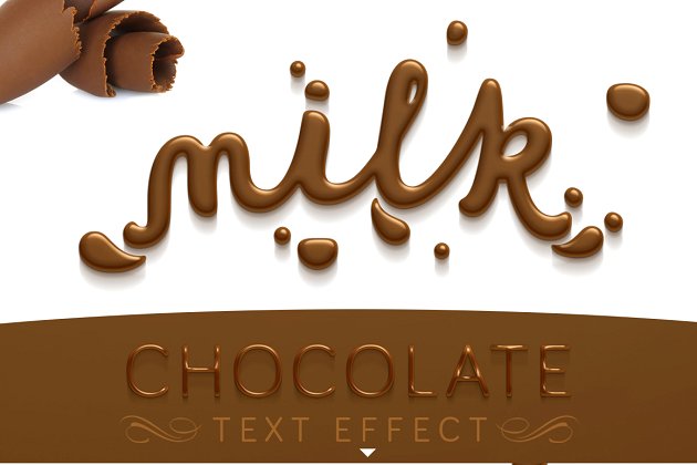 巧克力文字效果 Chocolate text effect