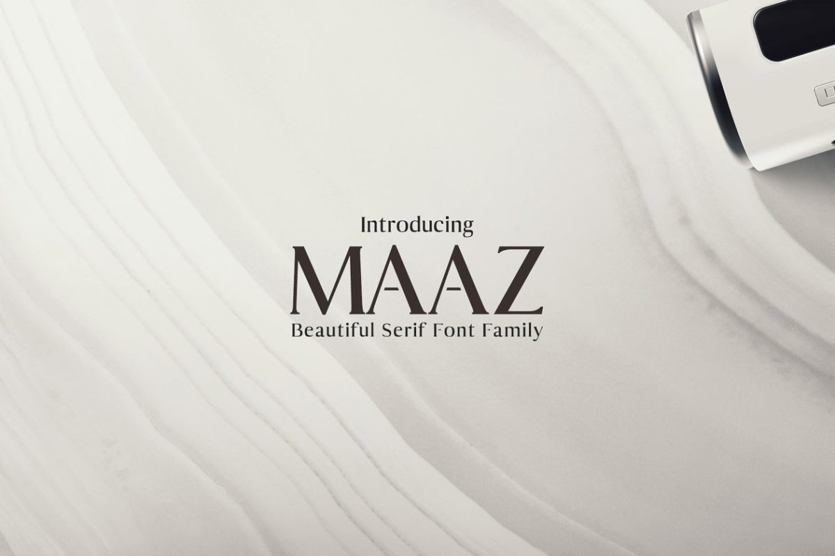 优雅时尚的字体 Maaz Serif 6 Fonts Family Pack
