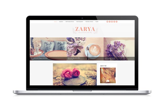 个人WordPress博客主题 Zarya, Personal WordPress Blog Theme