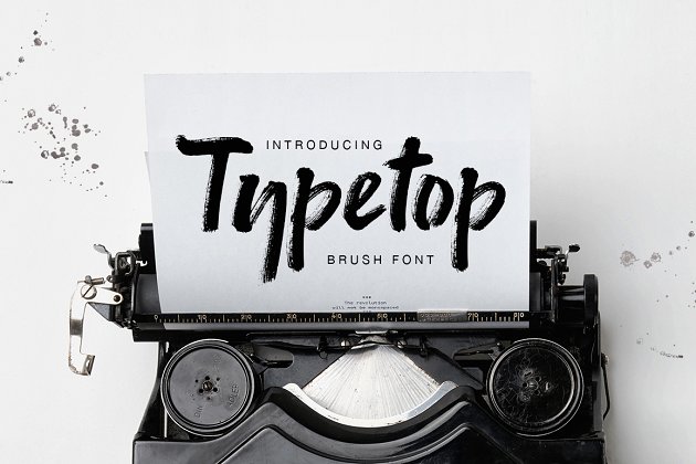 手绘大气书法英文字体 Typetop Font