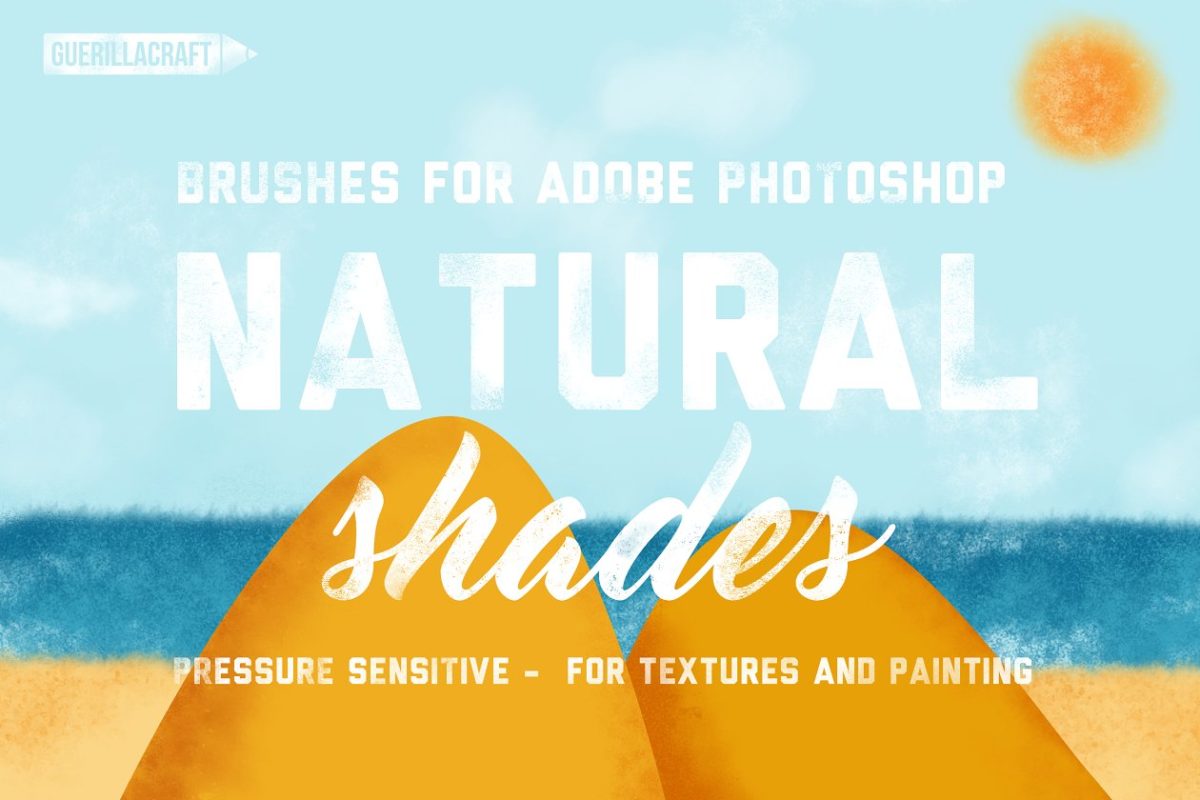 自然的额光影PS画笔 Natural Shades For Adobe Photoshop