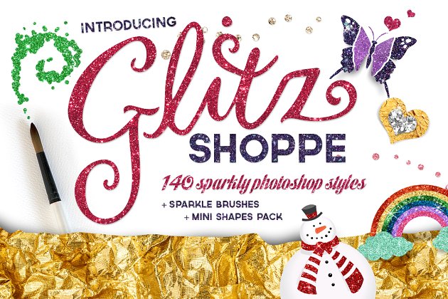 金粉图层样式素材 The Glitz Shoppe