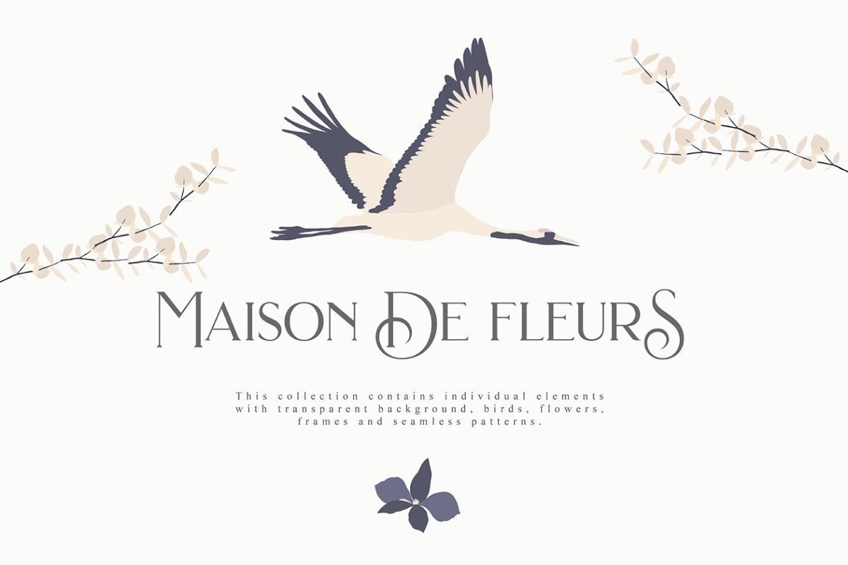 浪漫水彩素材包 Maison de Fleurs Collection