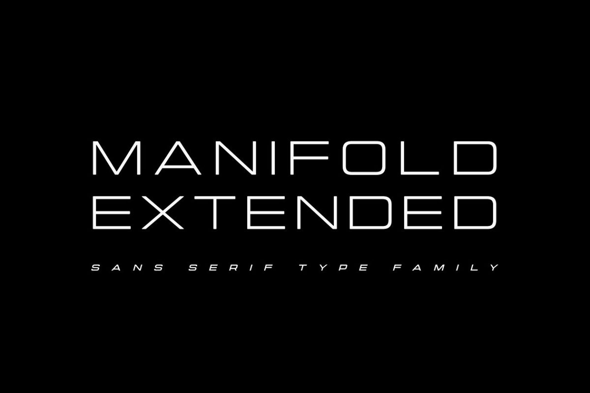 细长无衬线字体字体 Manifold Extended CF wide sans serif
