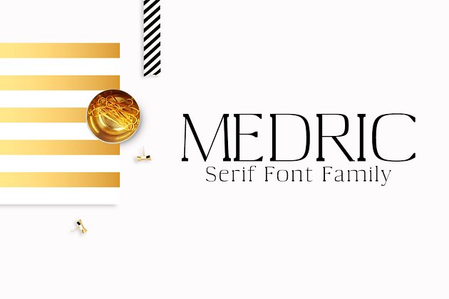 漂亮的衬线字体 Medric Serif 4 Font Family