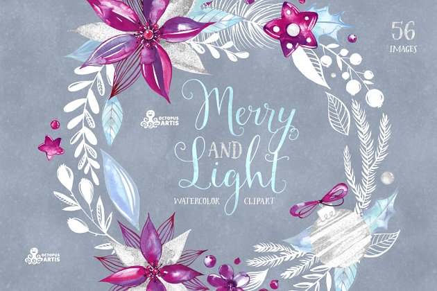 风流与光明素材合集 Merry and Light. Holiday collection
