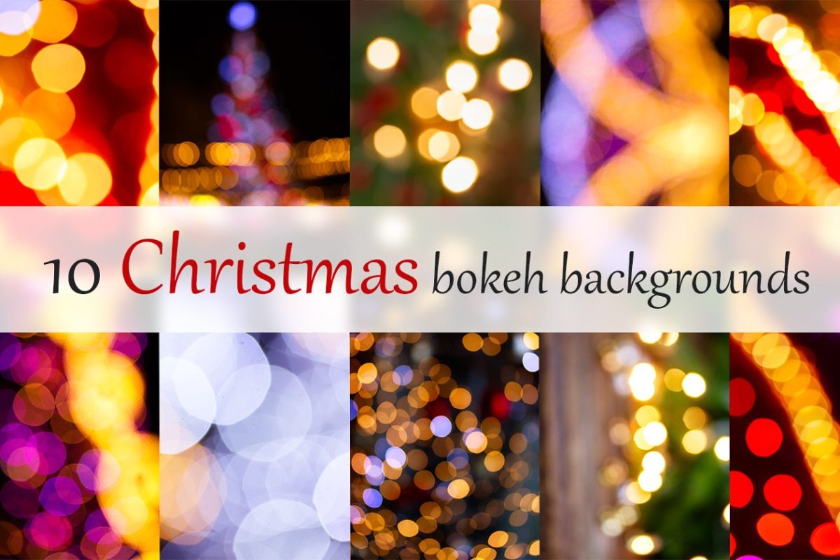 圣诞节背景虚化素材 Set of christmas bokeh backgrounds