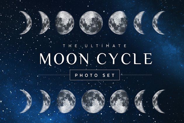 月相相关素材 Moon Cycle Photo Set