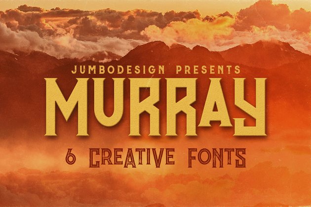 经典的粗体字体 Murray – 6 Vintage Style Fonts