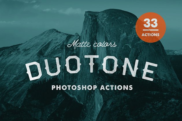双色调Photoshop动作 Duotone Photoshop Actions – Matte