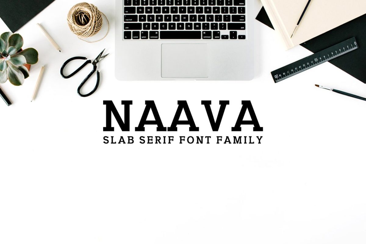 优雅的衬线字体 Naava A Slab Serif 3 Font Family