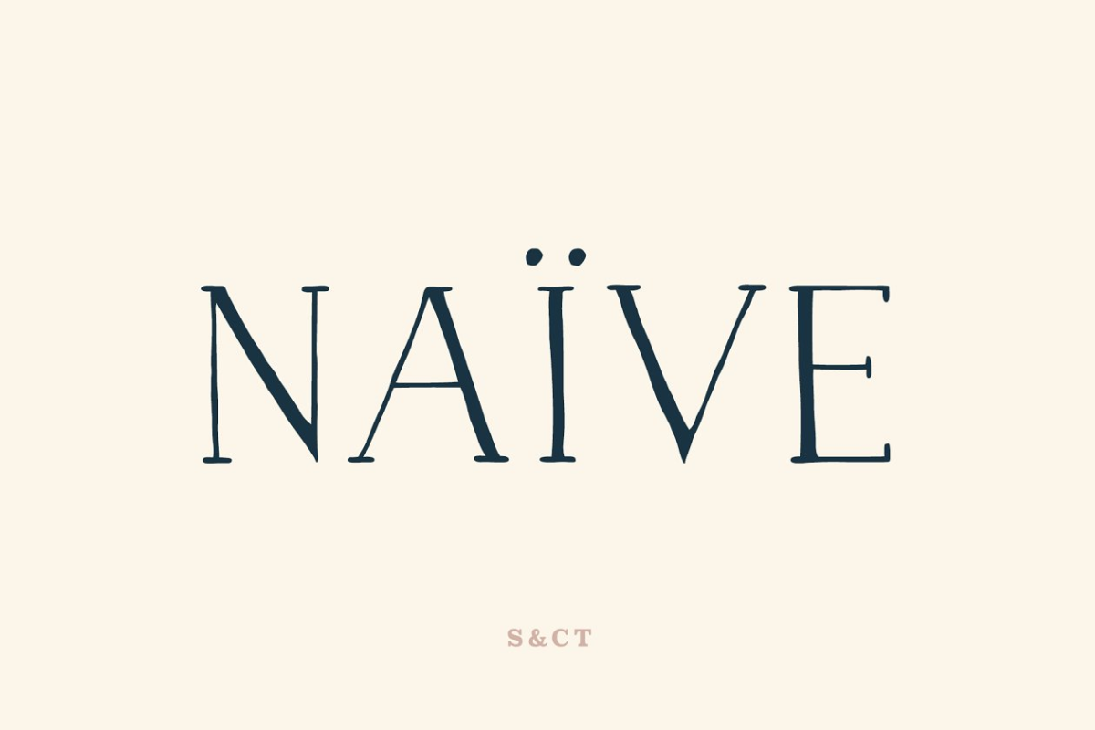 时尚优雅的字体 Naive Font Pack
