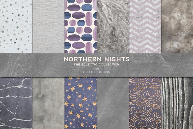 北方寒热色彩银色主题的背景纹理素材 Northern Nights & Silver Hygge