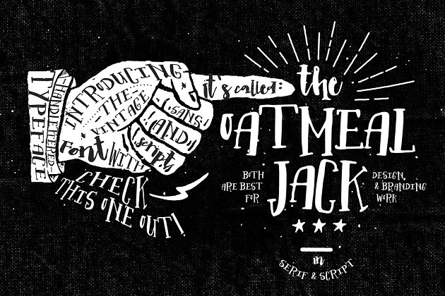 复古衬线字体下载 Oatmeal Jack Serif