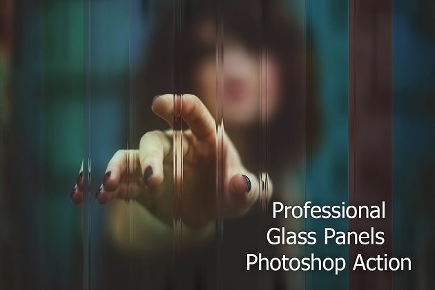 专业玻璃折射效果ps动作 Professional Glass Panels Ps Action