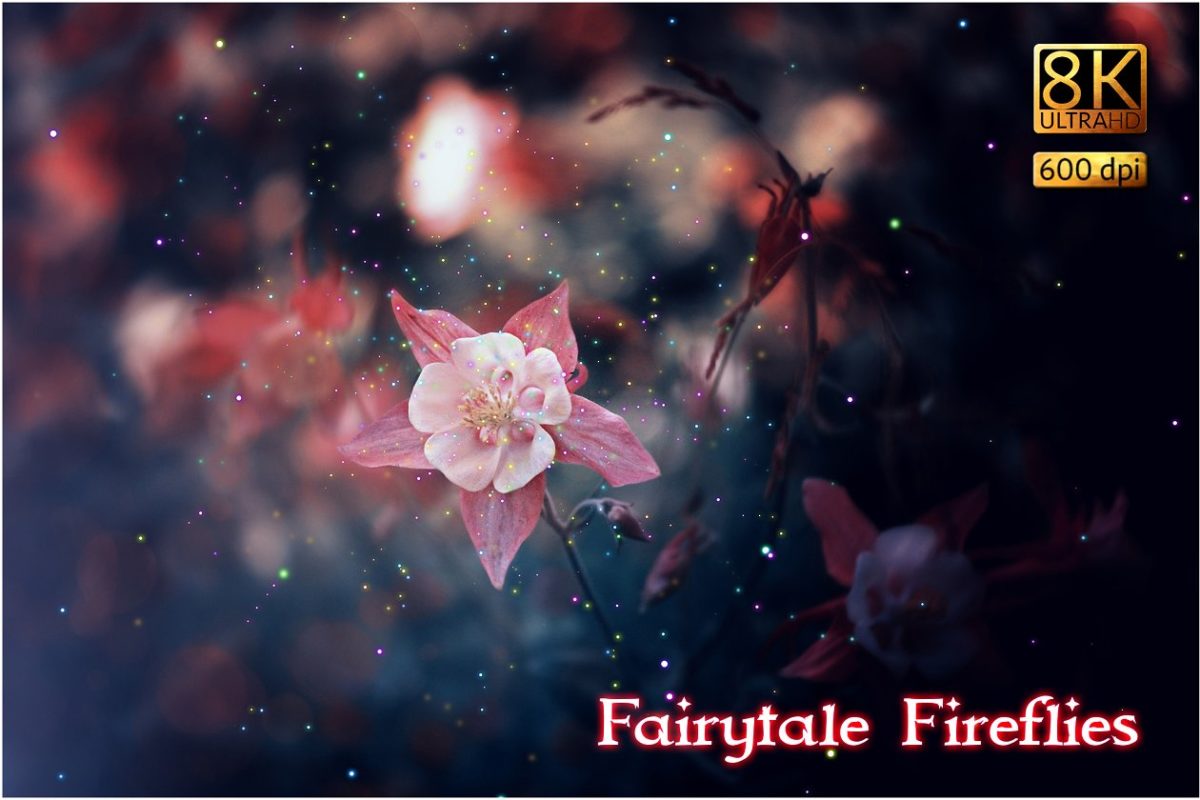 8K级火光艳丽素材包 8K Fairytale Fireflies Overlays