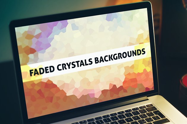 多边形背景纹理素材 70 Faded Crystals Backgrounds