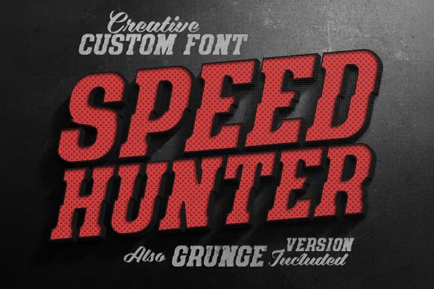 4种经典的字体 SpeedHunter – 4 Retro Fonts