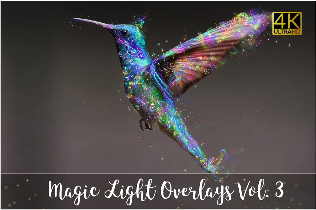 4K魔幻的光线背景纹理 4K Magic Light Overlays Vol. 3