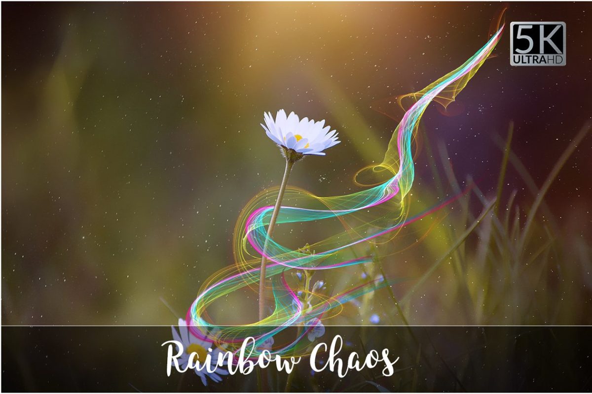5K级彩虹朦胧魔法特效素材 5K Rainbow Chaos Overlays