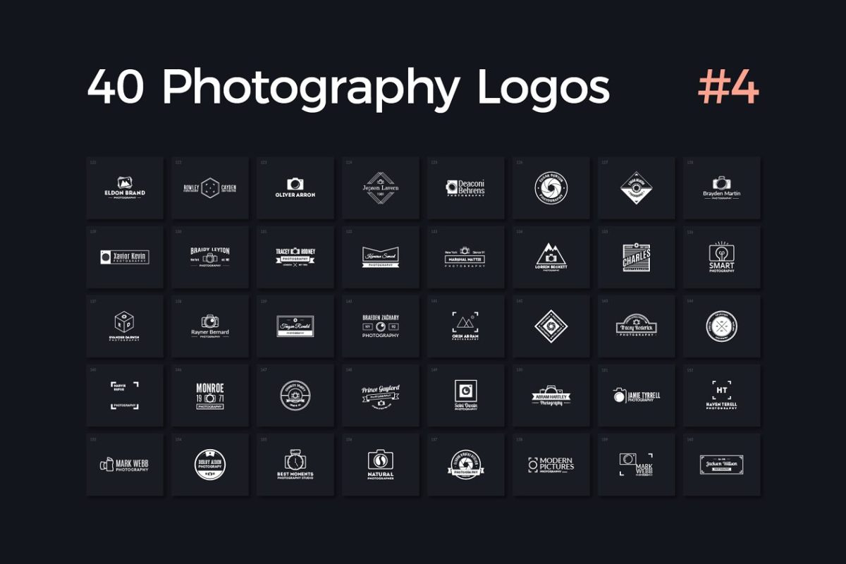 40个相片logo模版 V4 40 Photography Logos Vol. 4