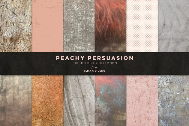 大理石木纹墙纸素材 Peachy Persuasion Textured Graphics