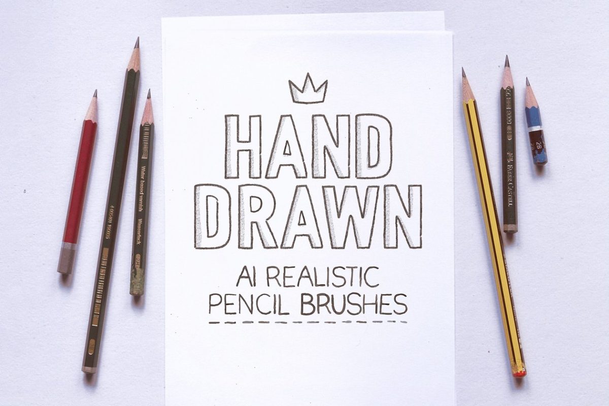 逼真的AI笔刷 Realistic graphite pencil AI brushes