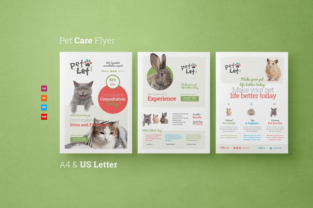 宠物海报模板 Pet Flyer