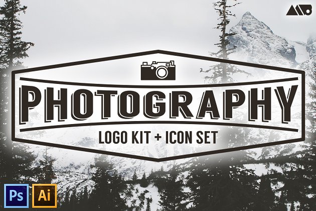 照片图片logo素材 Photography Logo Kit and Icon Set