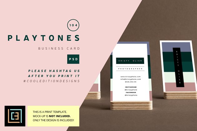 商业名片设计模板 Playtones – Business Card 104